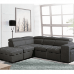 Canape premium confort gris droit - Canapé