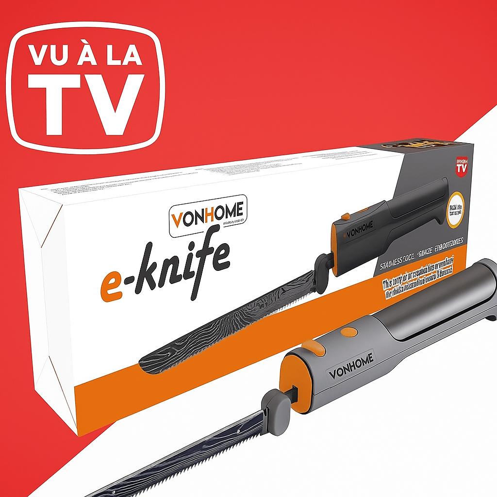 E-Knife VonHome – Couteau électrique sans fil vu à la TV sur 6Ter Boutique